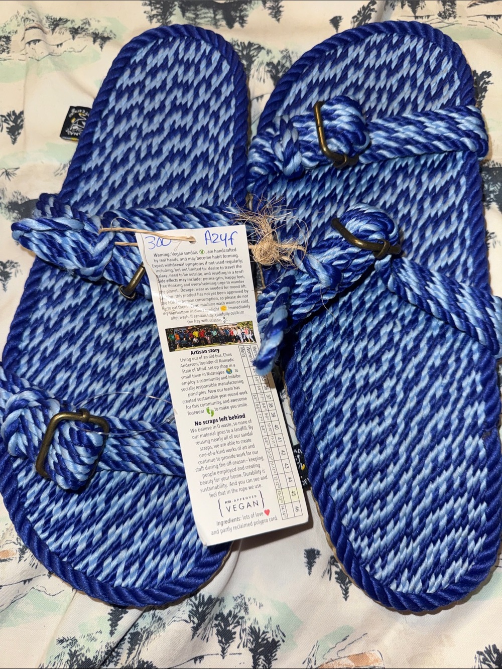 Nomadic State of Mind NEW Rope Sandals - Vegan Slip-On Slides Size 45 (13-13.5)